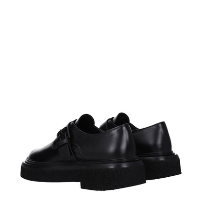Black Leather Oxfords And Derbies