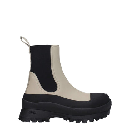 Black Leather Ankle Boots