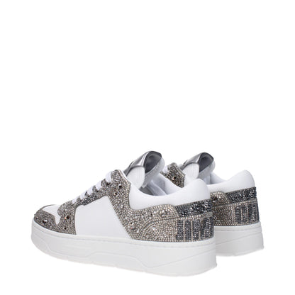 White Leather Chunky Sneakers