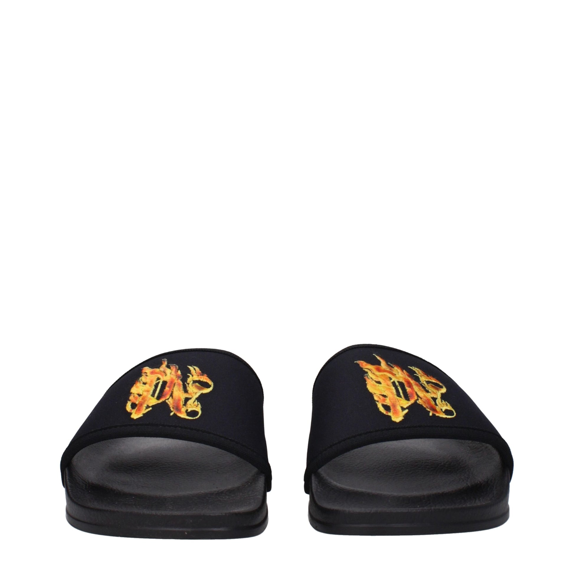 Black Fabric Slippers
