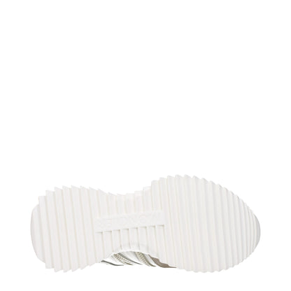 Beige Fabric Low Top Sneakers