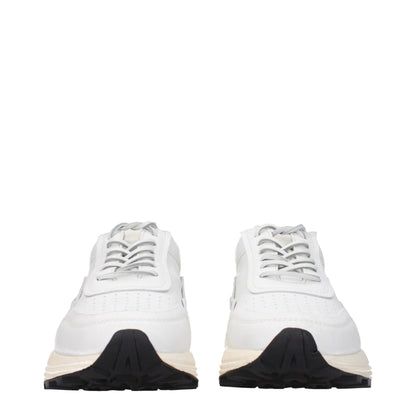 White Leather Chunky Sneakers