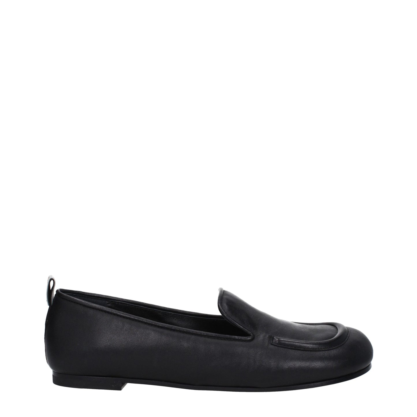 Black Leather Slip-On Loafers