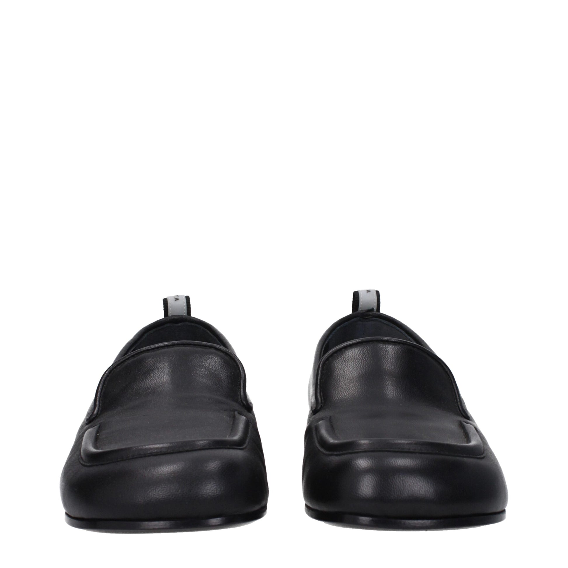 Black Leather Slip-On Loafers