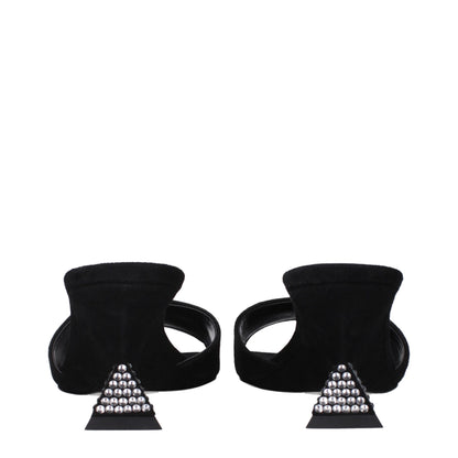Black Leather Platform Sandals