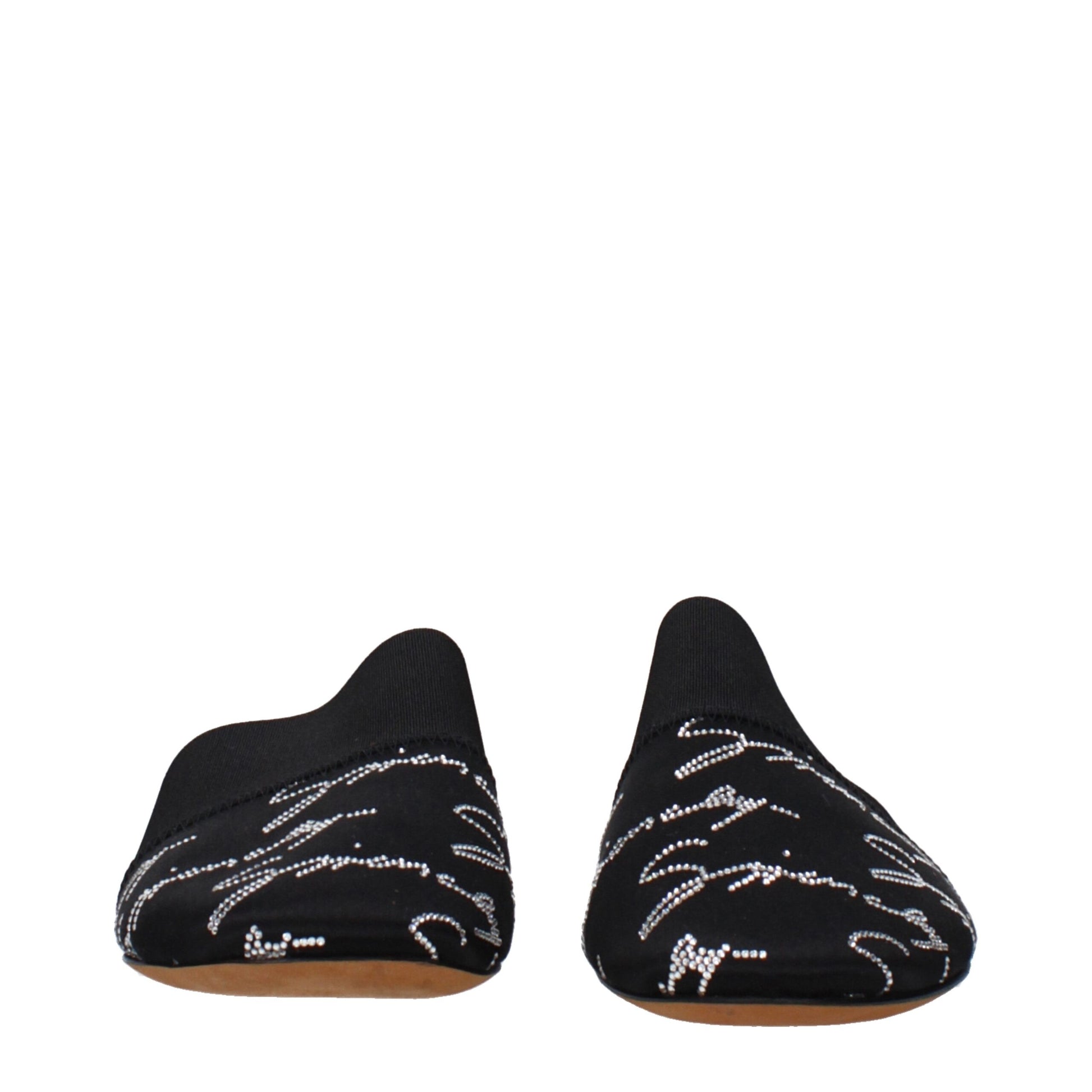 Black Satin Slippers