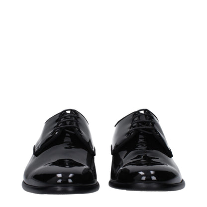 Black Leather Oxfords And Derbies