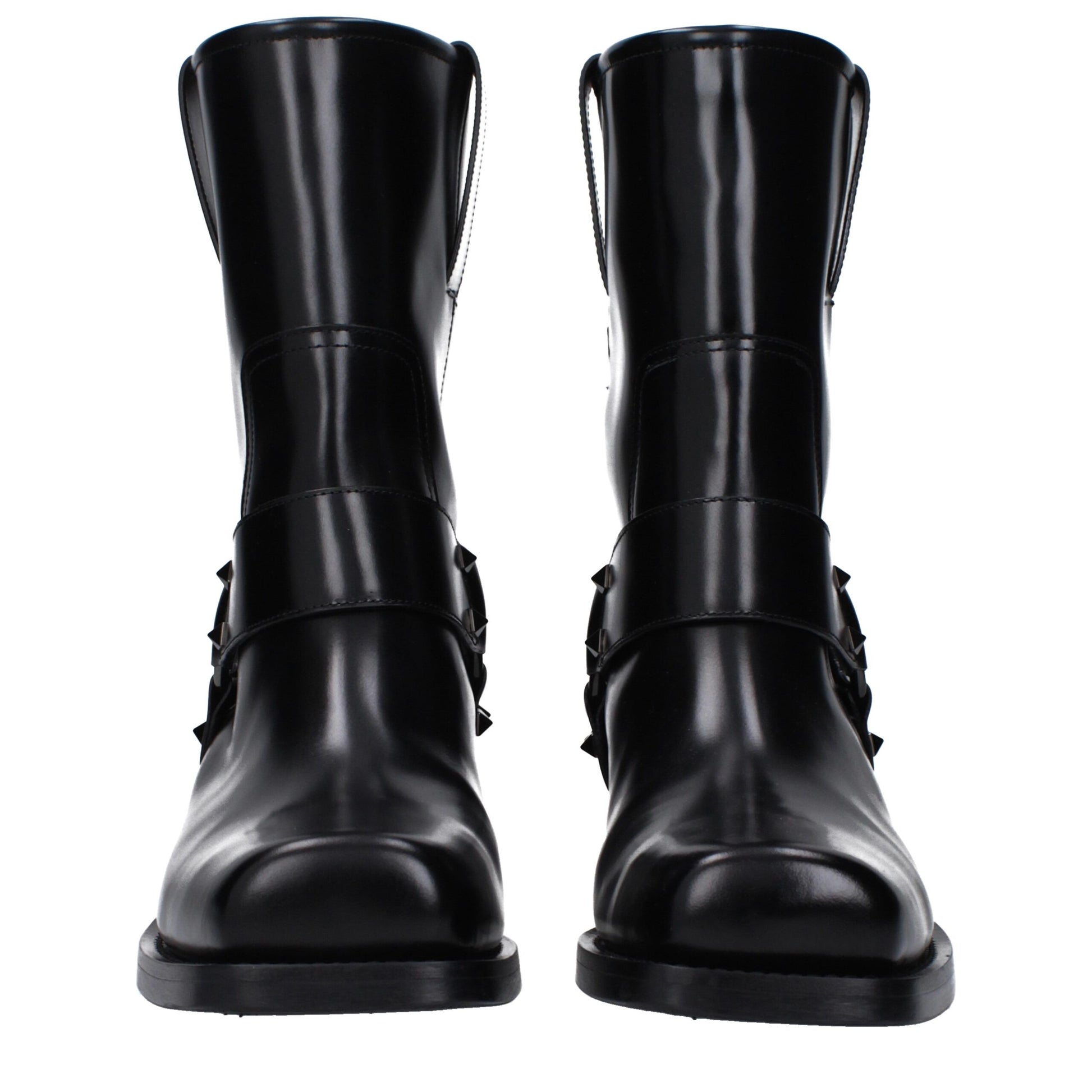 Black Leather Ankle Boots