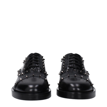 Black Leather Oxfords And Derbies
