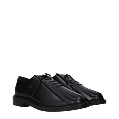 Black Leather Oxfords And Derbies