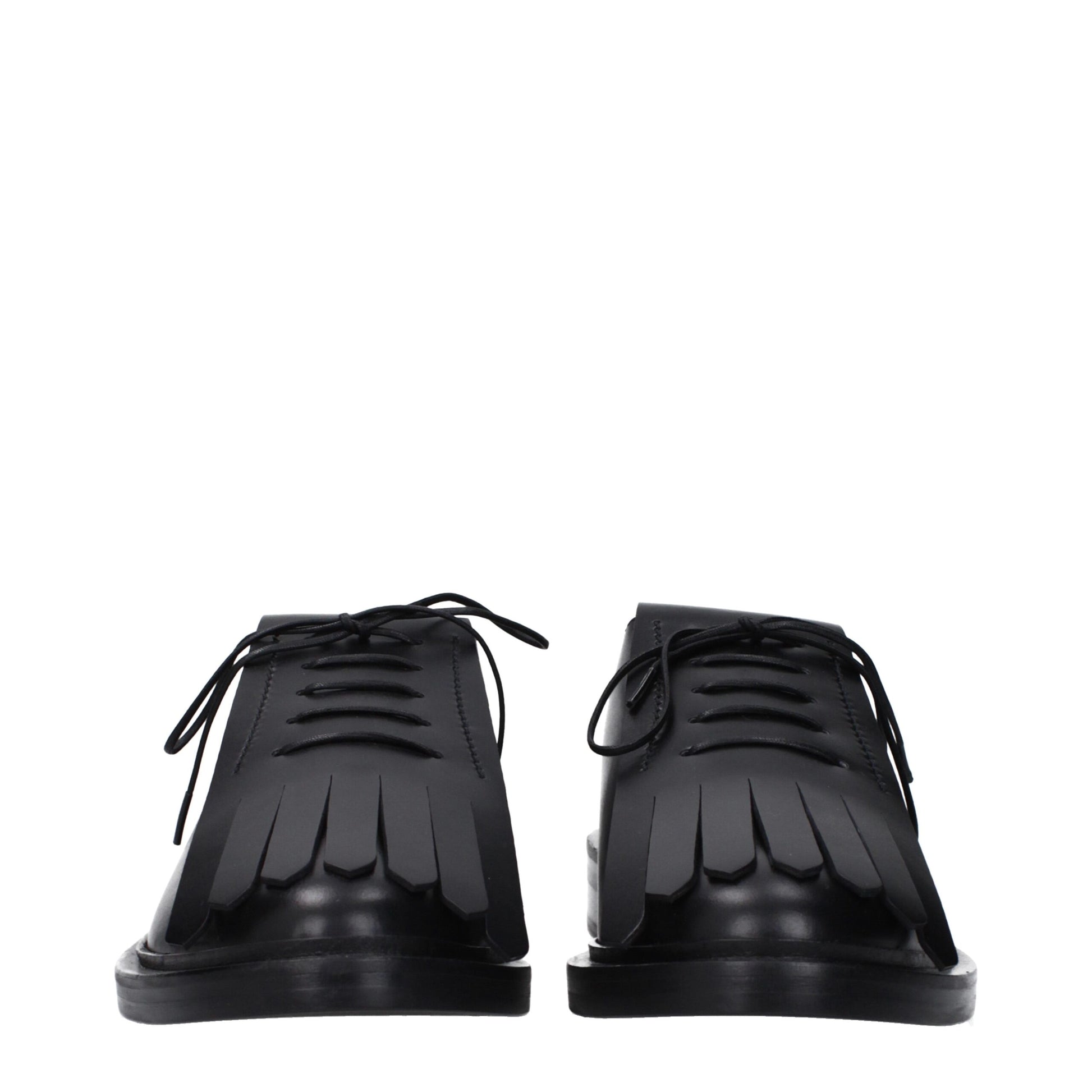 Black Leather Oxfords And Derbies