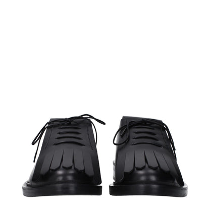 Black Leather Oxfords And Derbies