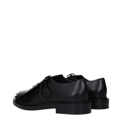 Black Leather Oxfords And Derbies