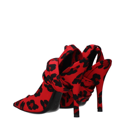 Red Fabric Pumps