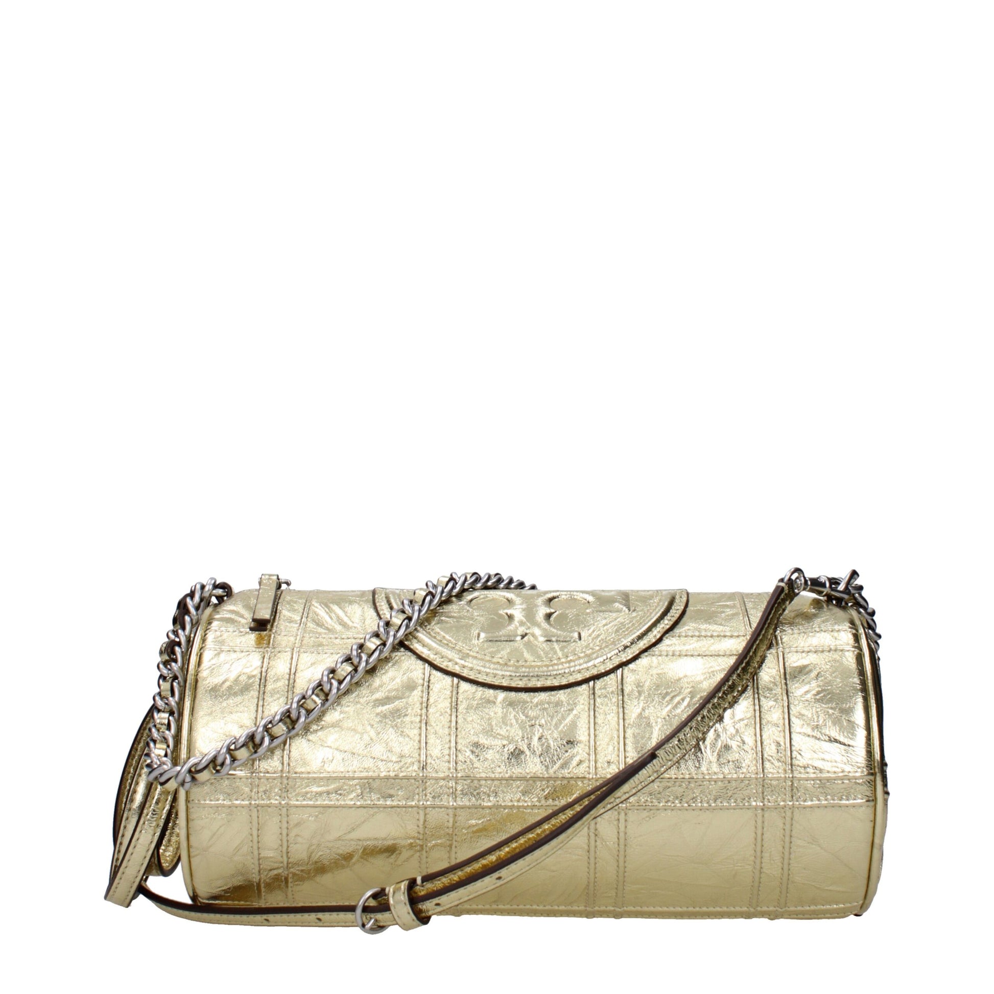 Gold Leather Shoulder Bag