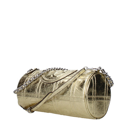 Gold Leather Shoulder Bag