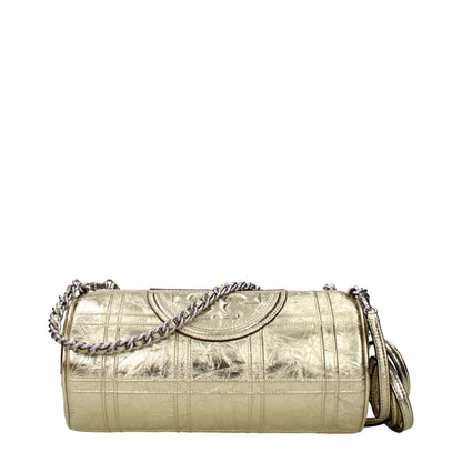 Gold Leather Shoulder Bag