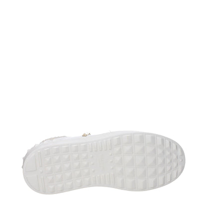 White Leather Platform Sneakers