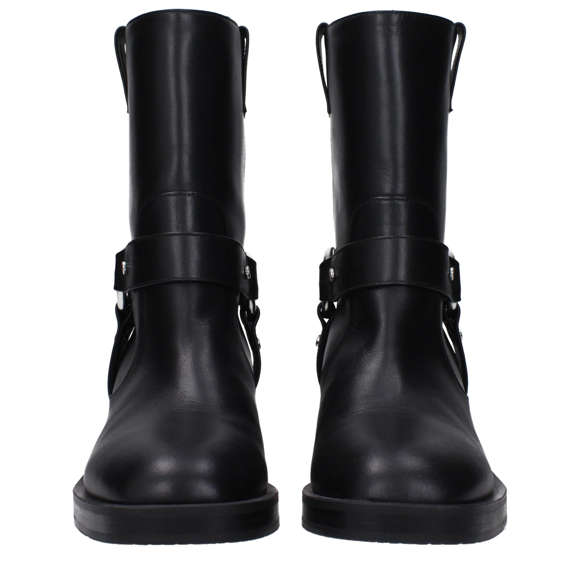 Black Leather Ankle Boots