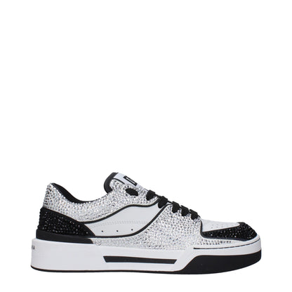 White Leather Low Top Sneakers