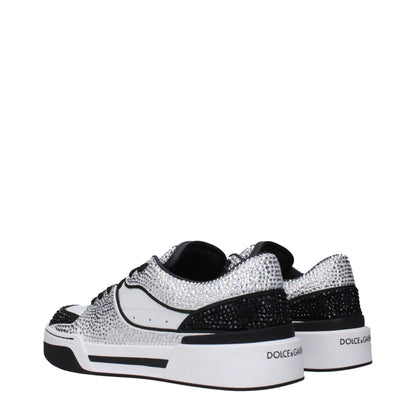 White Leather Low Top Sneakers