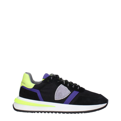 Black Fabric Athletic Sneakers