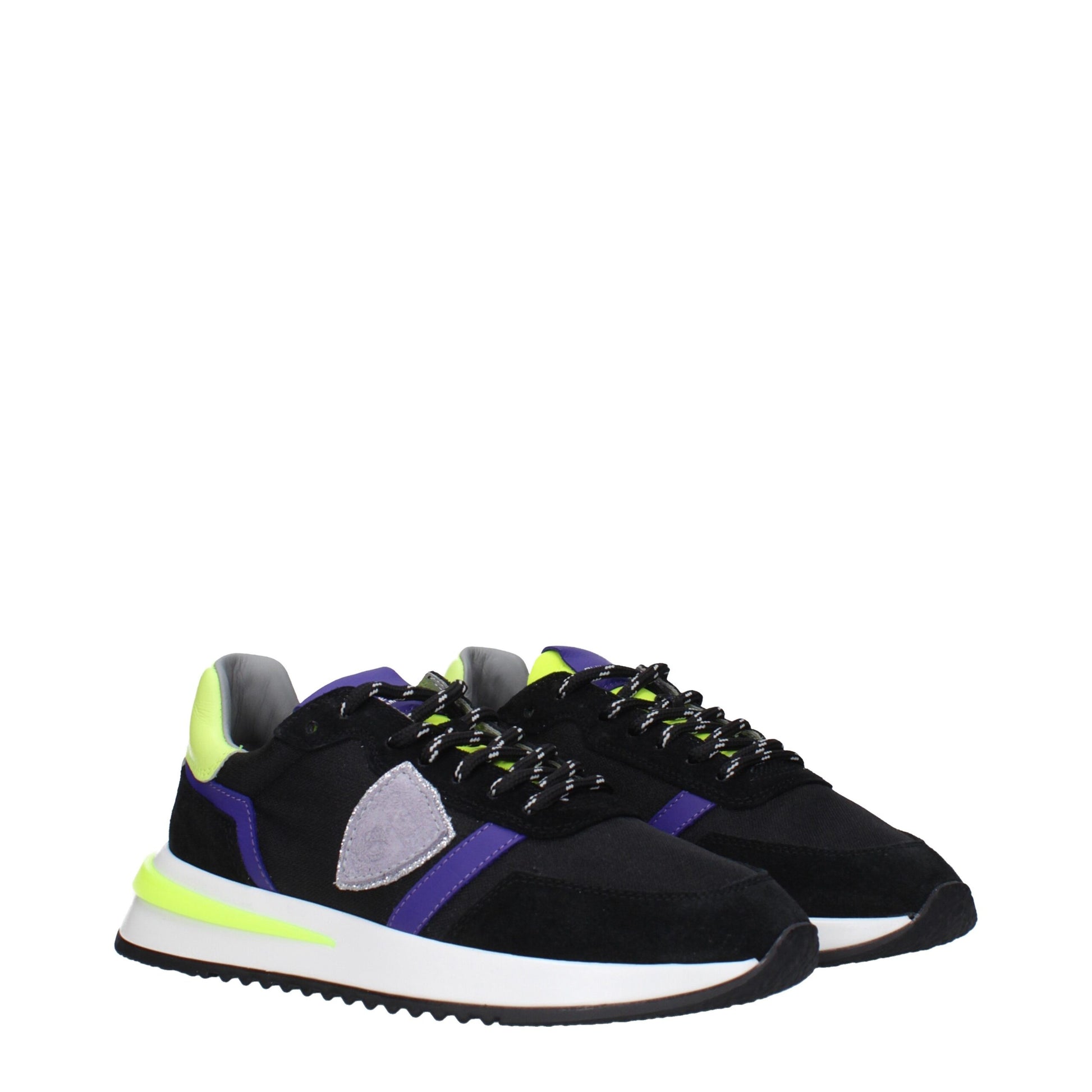 Black Fabric Athletic Sneakers