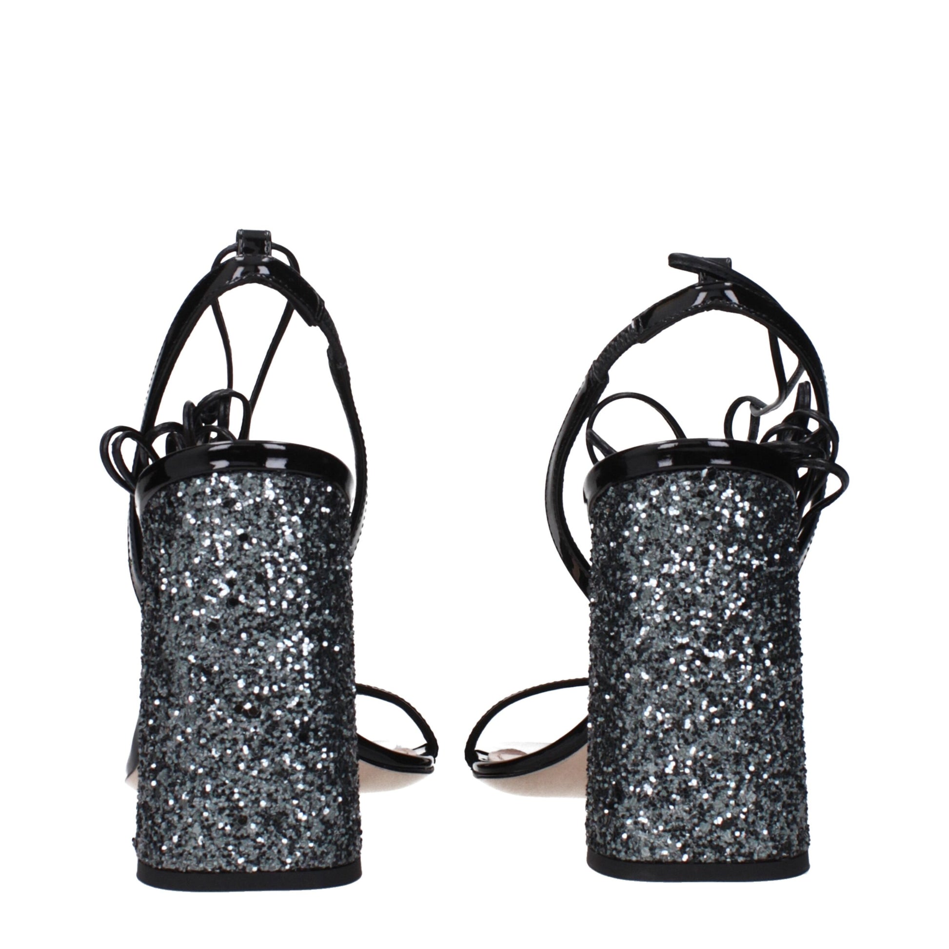 Black Leather Platform Sandals