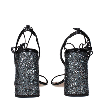 Black Leather Platform Sandals