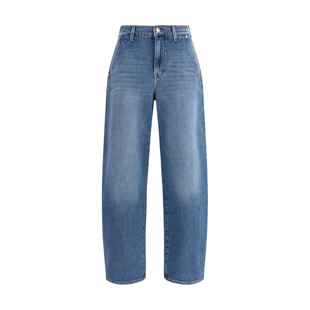 Light Blue Cotton Relaxed Fit Jeans
