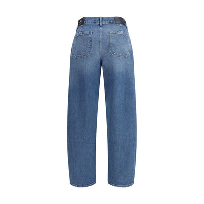 Light Blue Cotton Relaxed Fit Jeans
