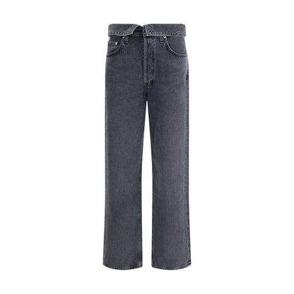 Black Cotton Tapered Jeans