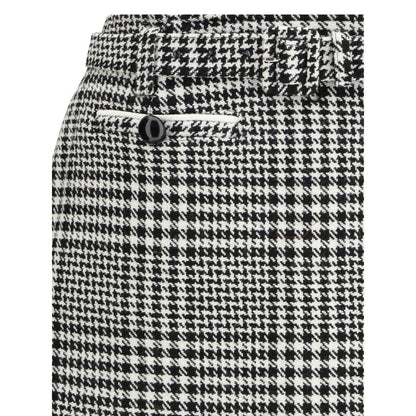 Houndstooth wool Pants-skirt