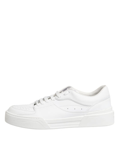 White Miami Leather Low Top Sneakers Shoes
