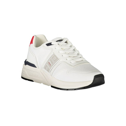 White Polyester Men Sneaker