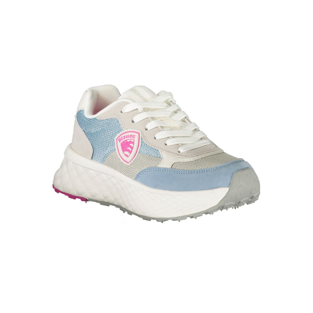 Blue Polyester Women Sneaker
