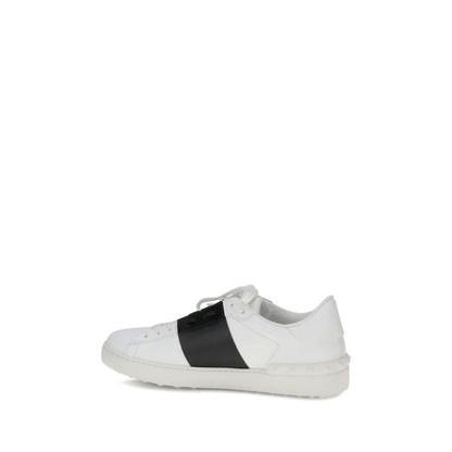 White Calf Leather Bos Taurus Low Top Sneakers
