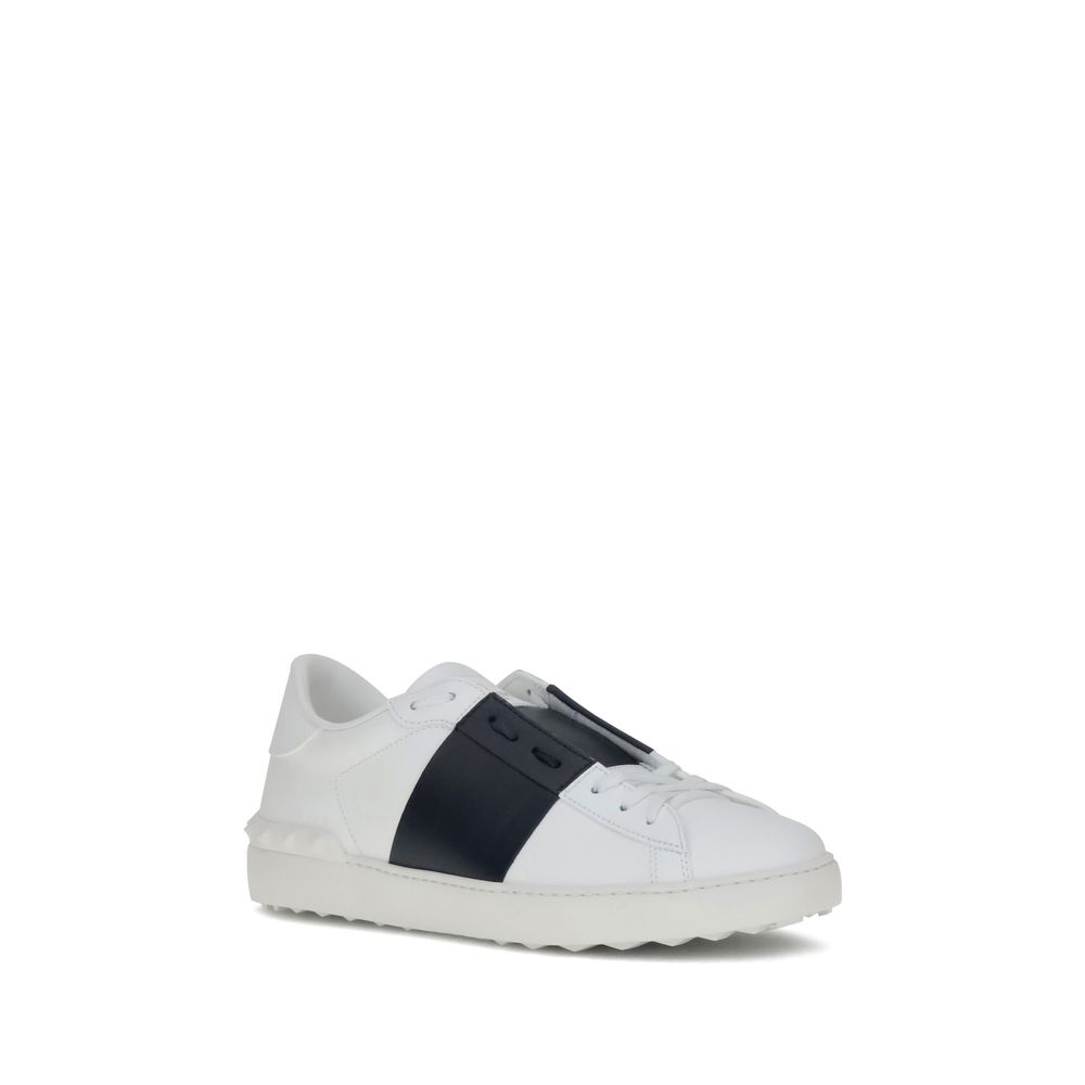 White Calf Leather Bos Taurus Low Top Sneakers