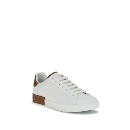 White Calf Leather Bos Taurus Low Top Sneakers