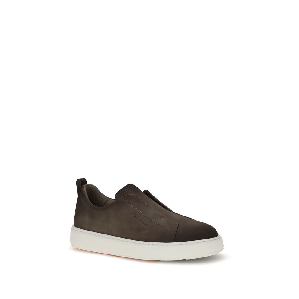 Brown Rubber Low Top Sneakers