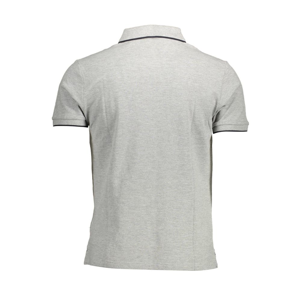Gray Cotton Polo Shirt