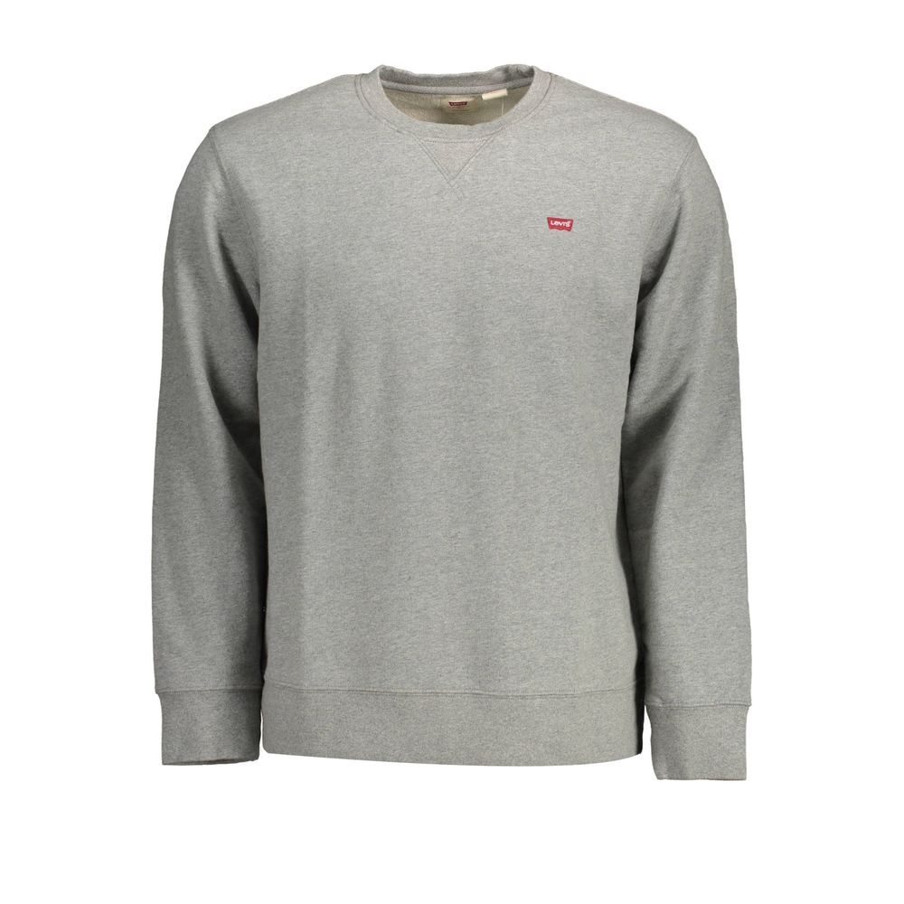 Gray Cotton Mens Sweater