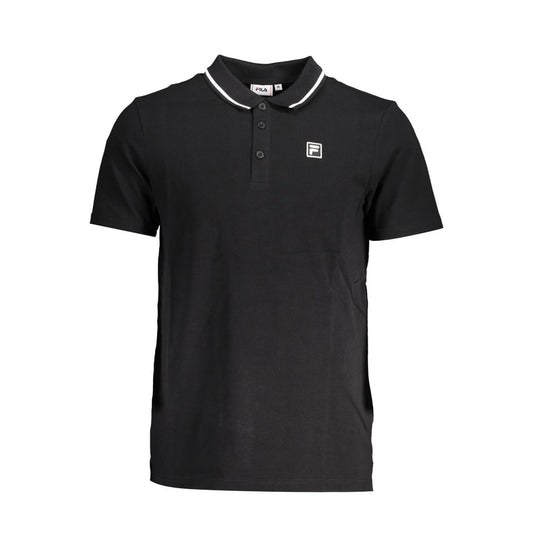 Black Cotton Polo Shirt
