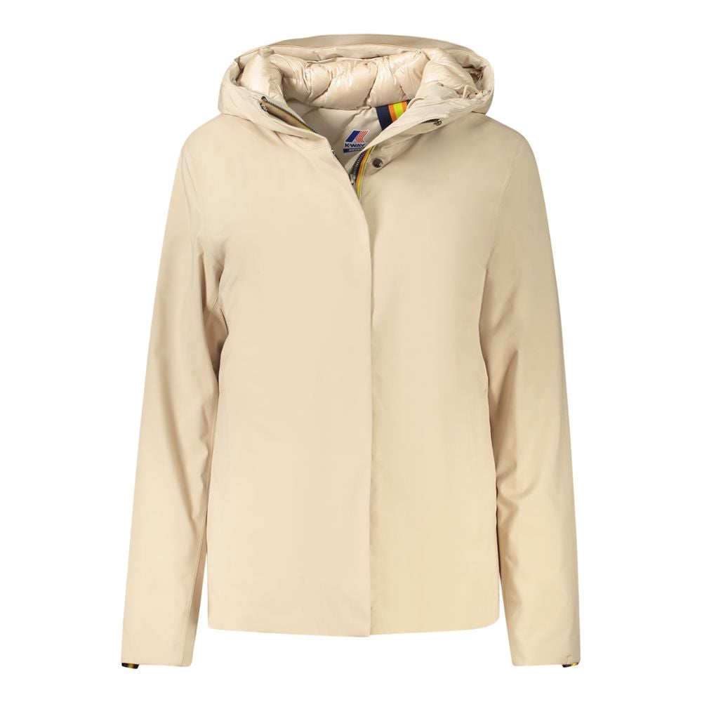 Beige Polyester Jackets & Coat