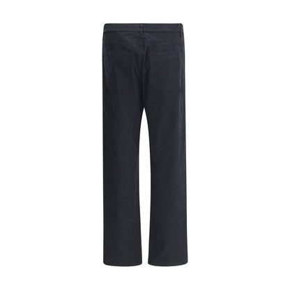 Black Cotton Casual Pants