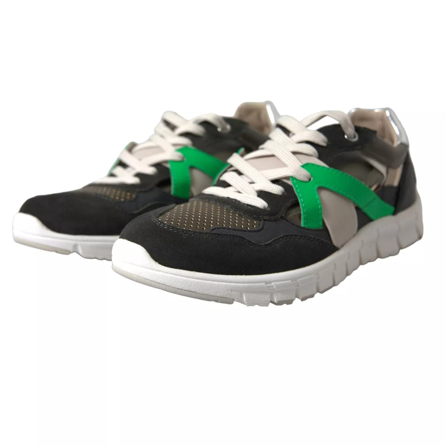 Sneakers Multicolor Leather Suede Shoes