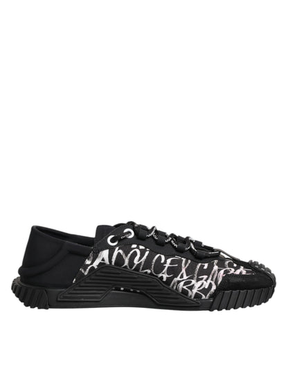 Black White NS1 Lace Up Low Top Sneakers Shoes