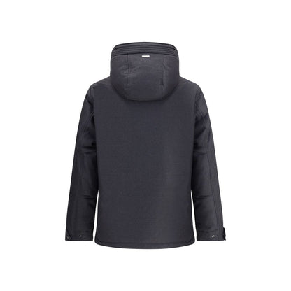 Black Fleece Wool Parka