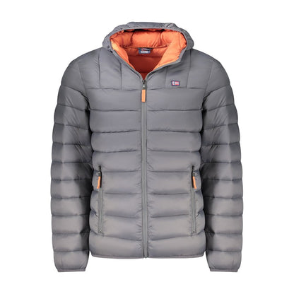 Gray Polyamide Men Jacket
