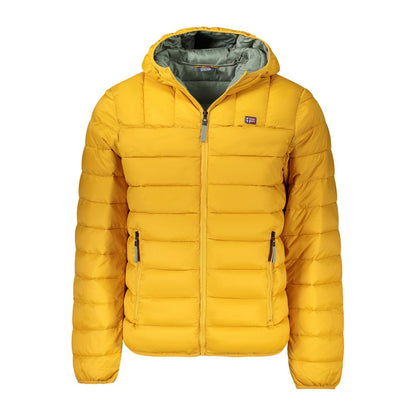 Yellow Polyamide Men Jacket
